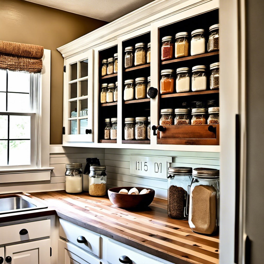 mason jar spice storage a farmhouse staple