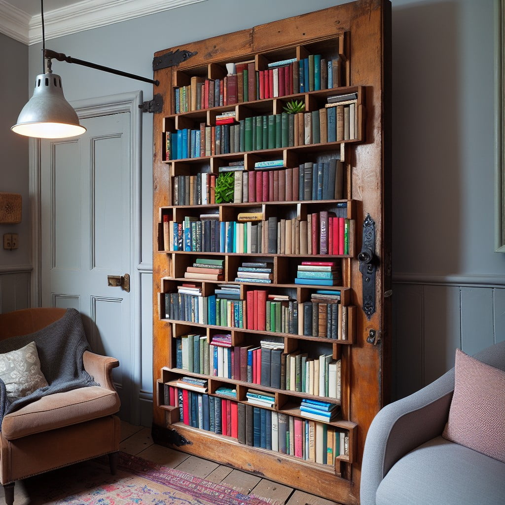 maximize the space by building a small home library