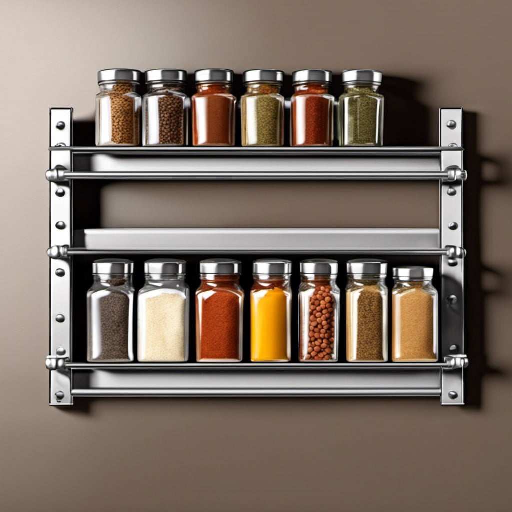 metallic pallet spice rack