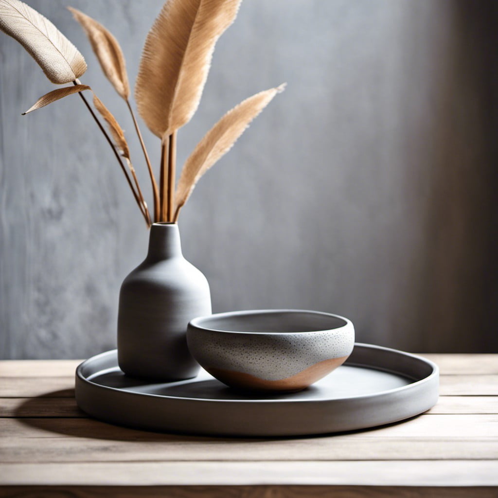 minimalist ceramic tray for industrial style decor