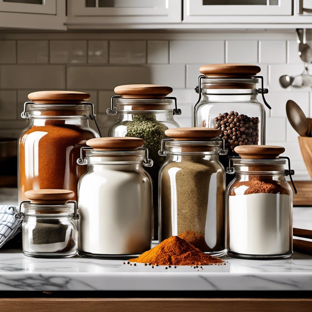 minimalist farmhouse spice jars for the modern country home