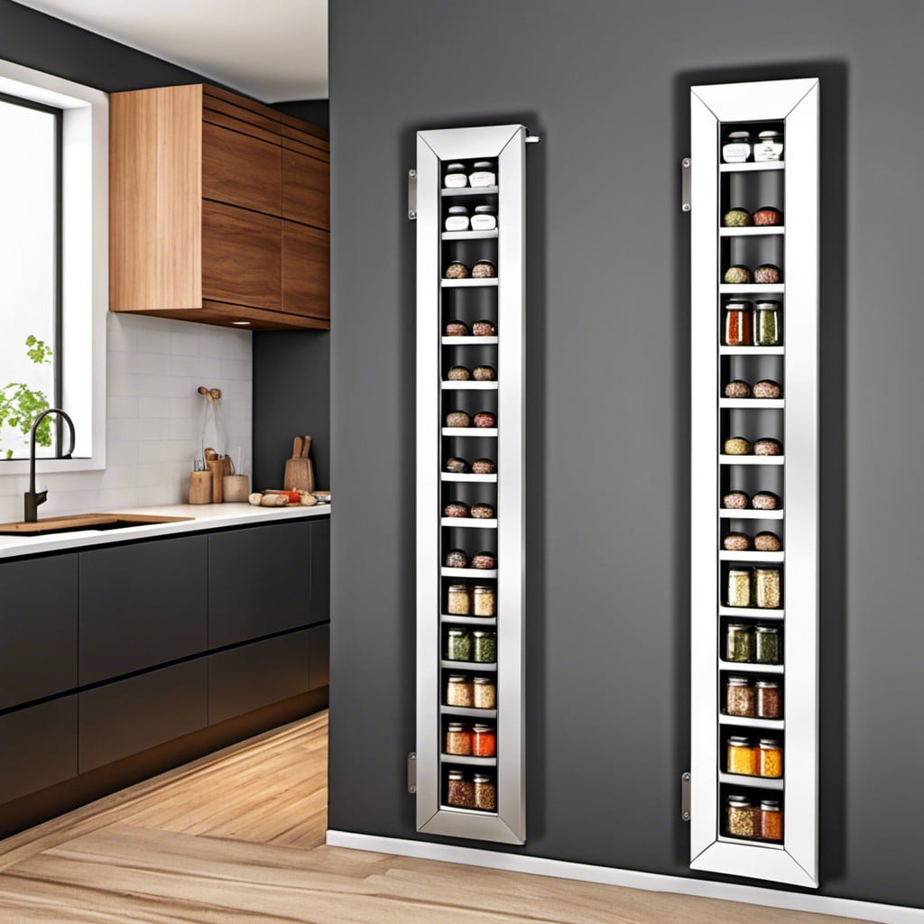 minimalist vertical spice rack