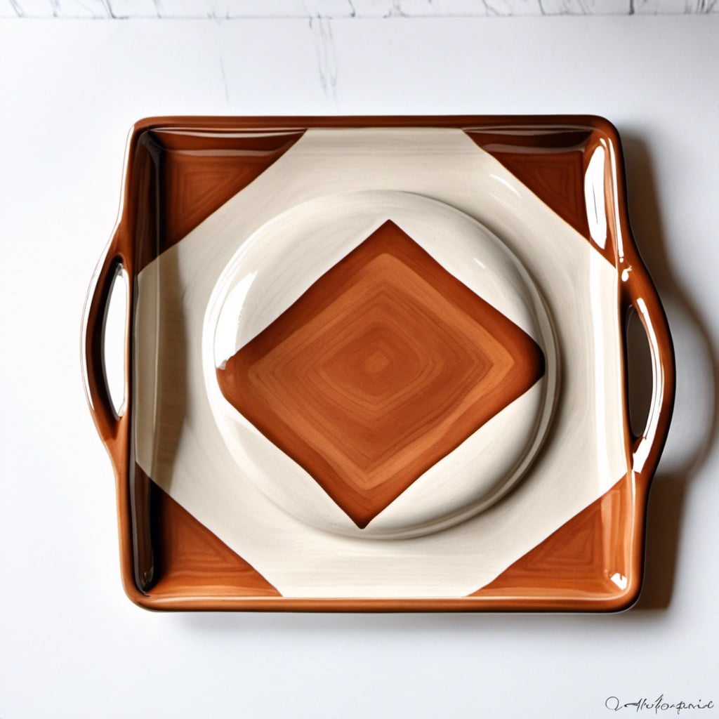 modern geometry inspired tray