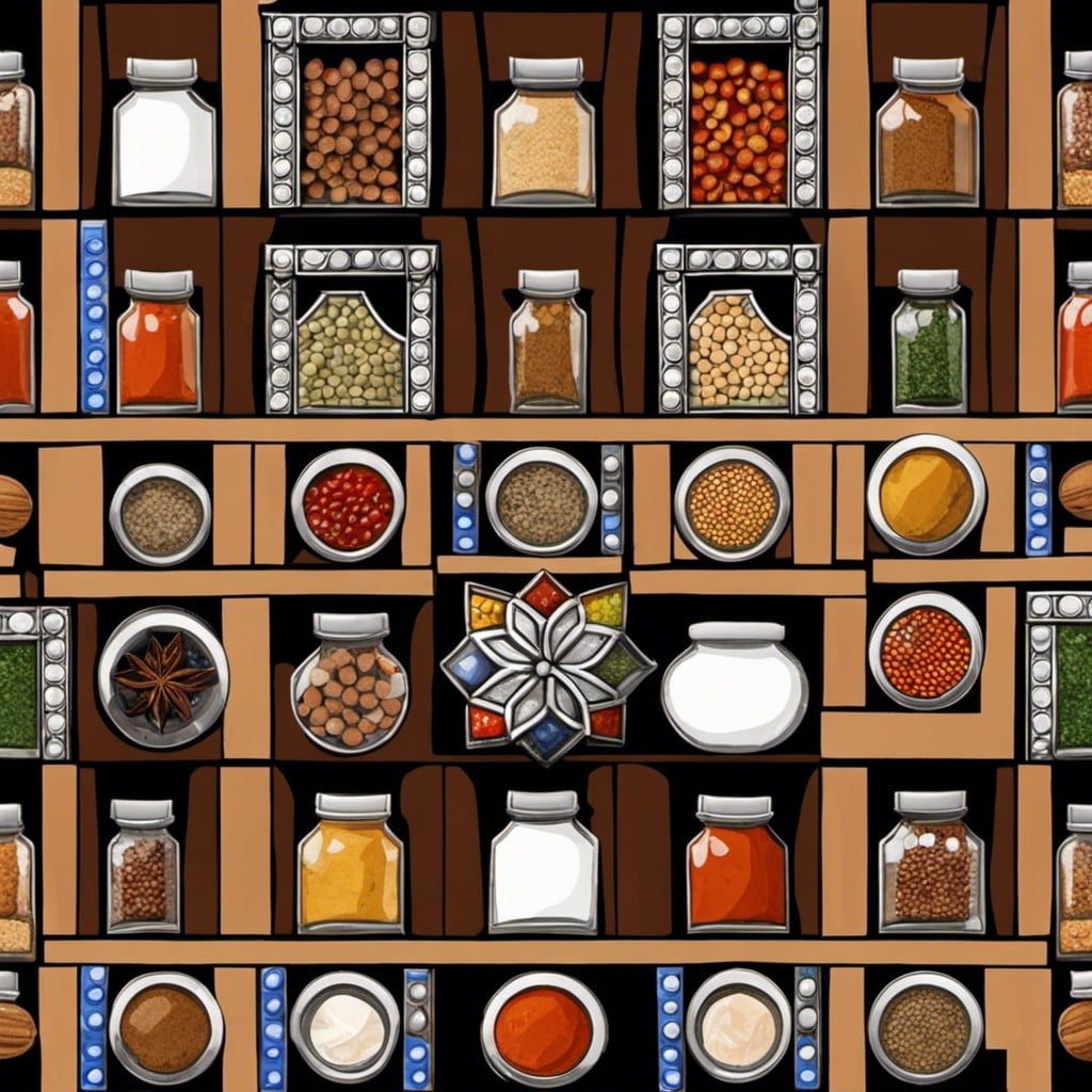 mosaic design spice rack