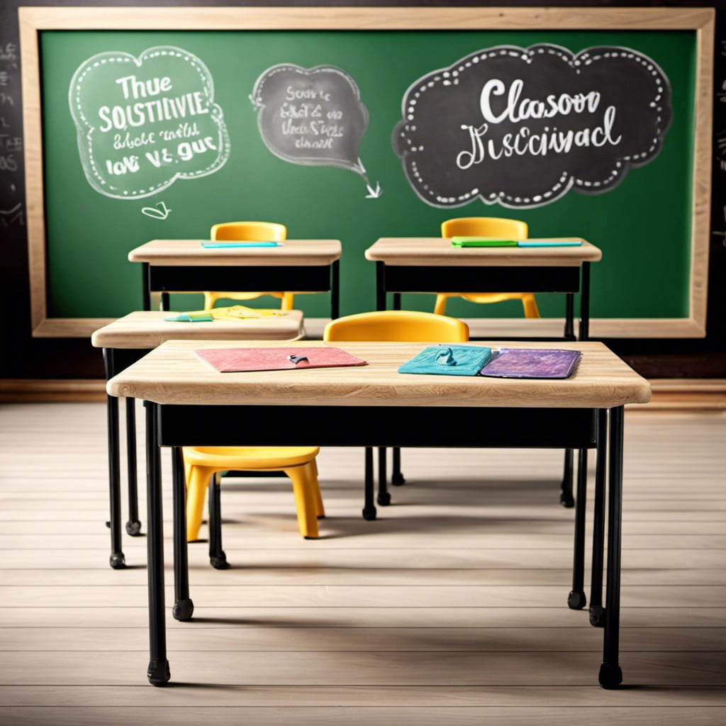 motivational chalk quotes on desks