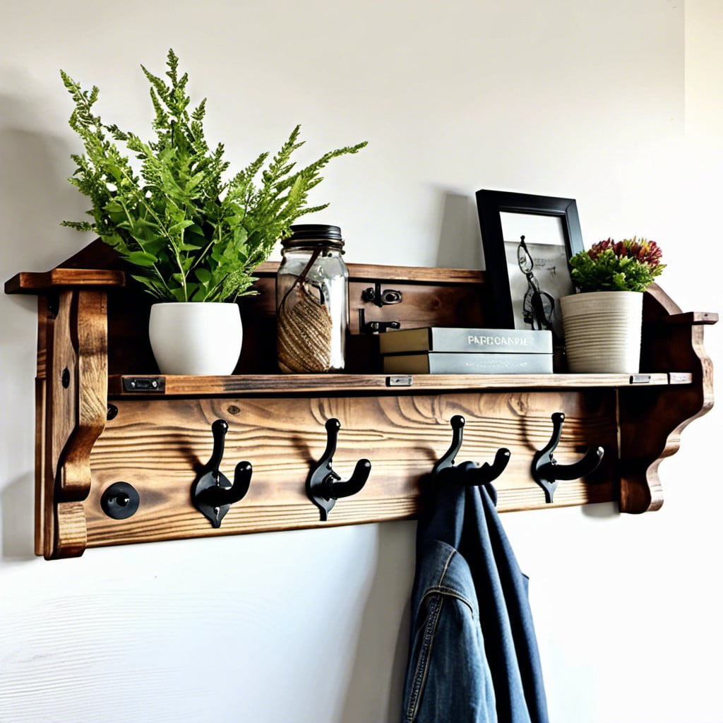 multi purpose farmhouse coat rack ideas