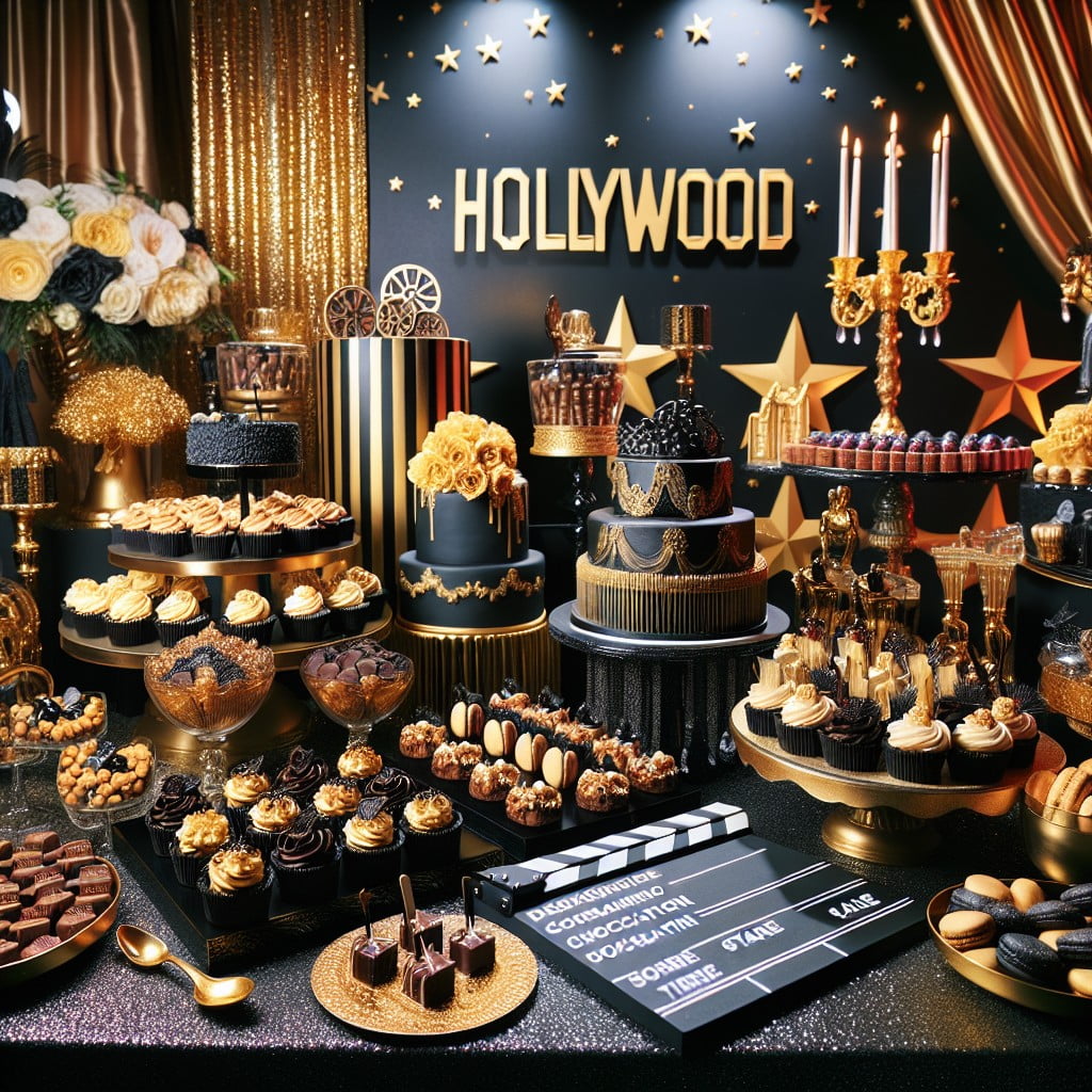 offer a hollywood themed dessert table