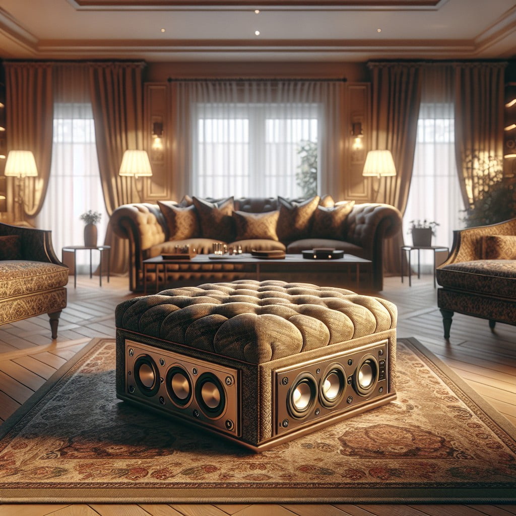 ottoman with inbuilt speakers