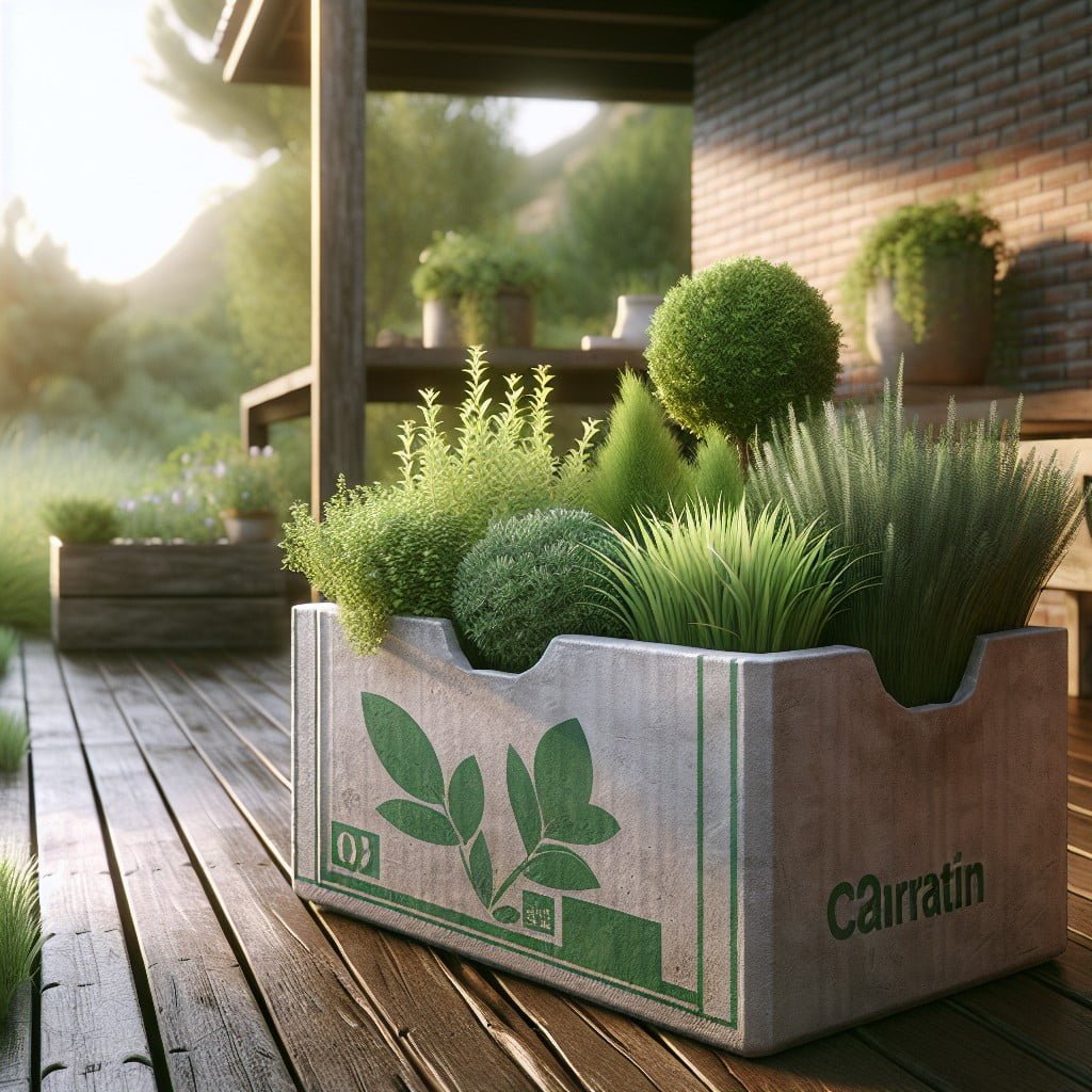 outdoor carton concrete planter