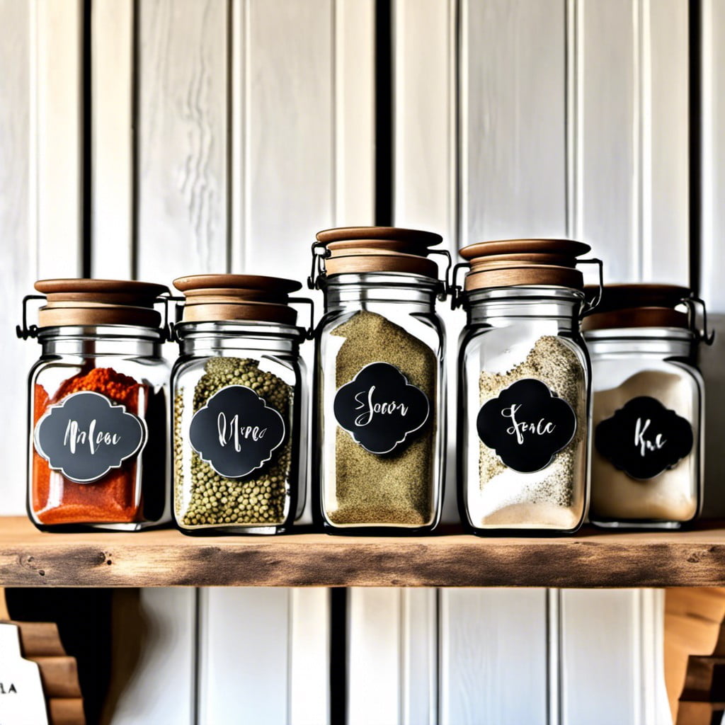 personalized farmhouse spice jars a touch of uniqueness