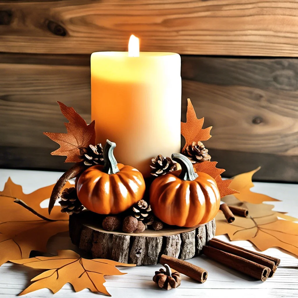 pumpkin spice candle holder