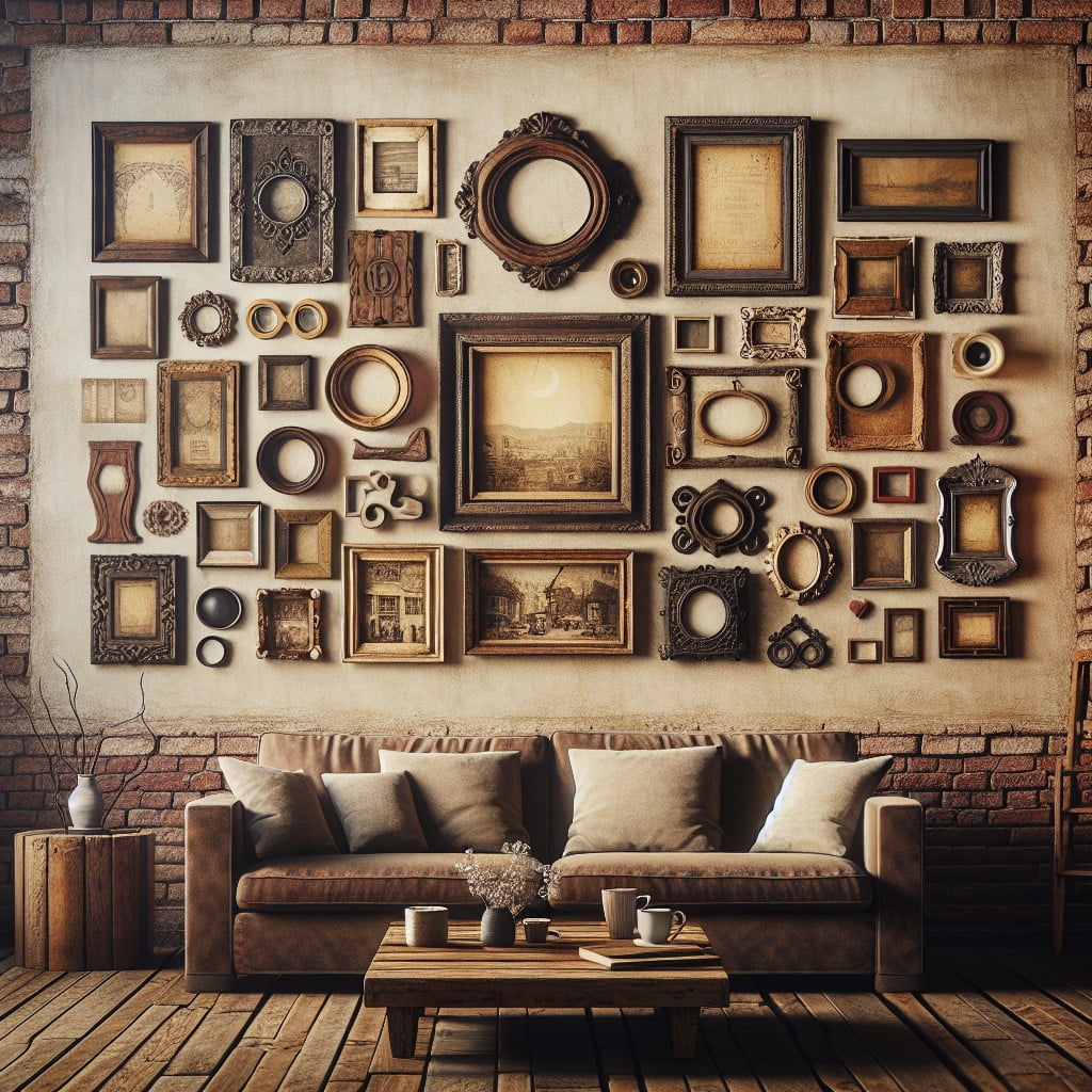 quirky wall of frames