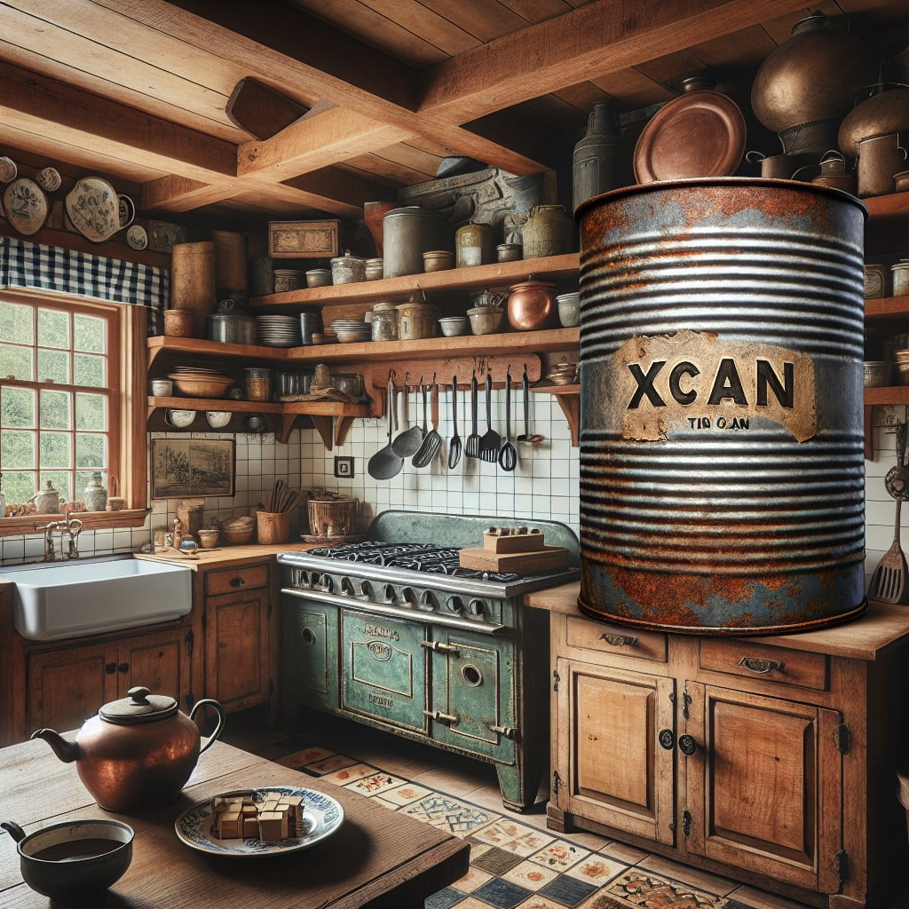 repurposed tin can kitchen storage