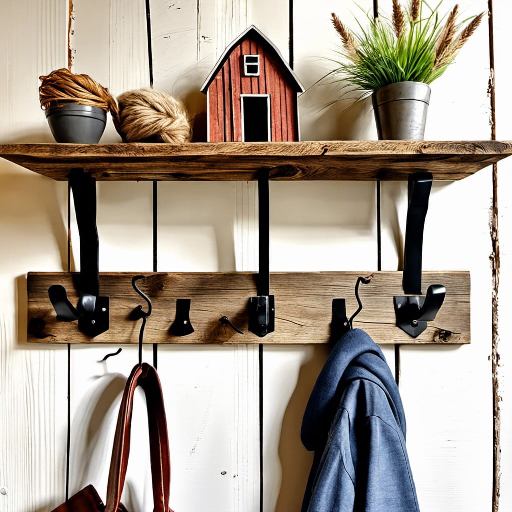 repurposing barn wood for coat hanger