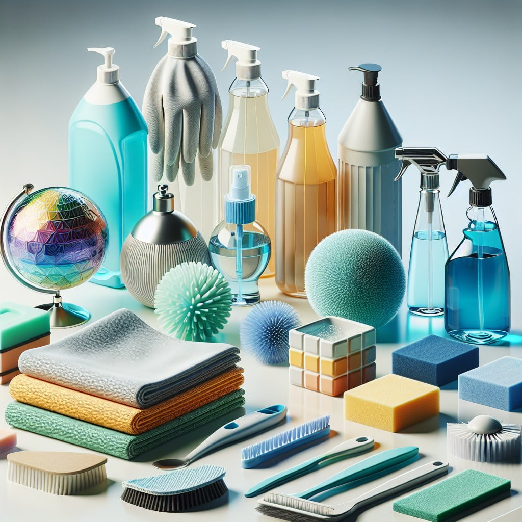 required tools and equipment for cleaning glass globes
