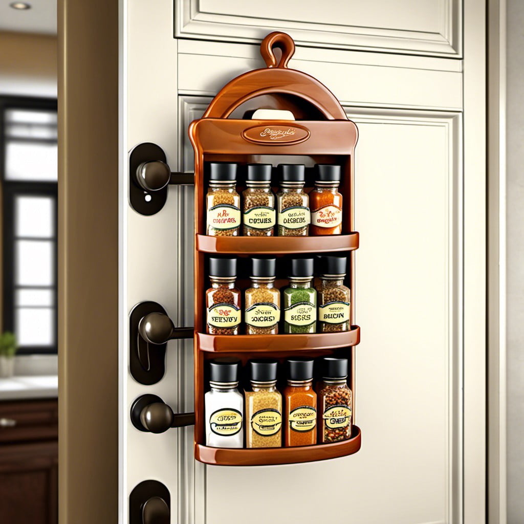 revolving spice door rack