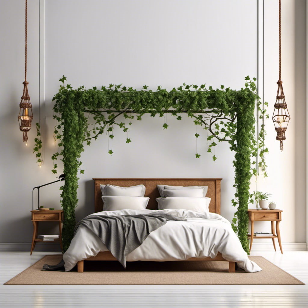 romantic ivy strings for bed frame