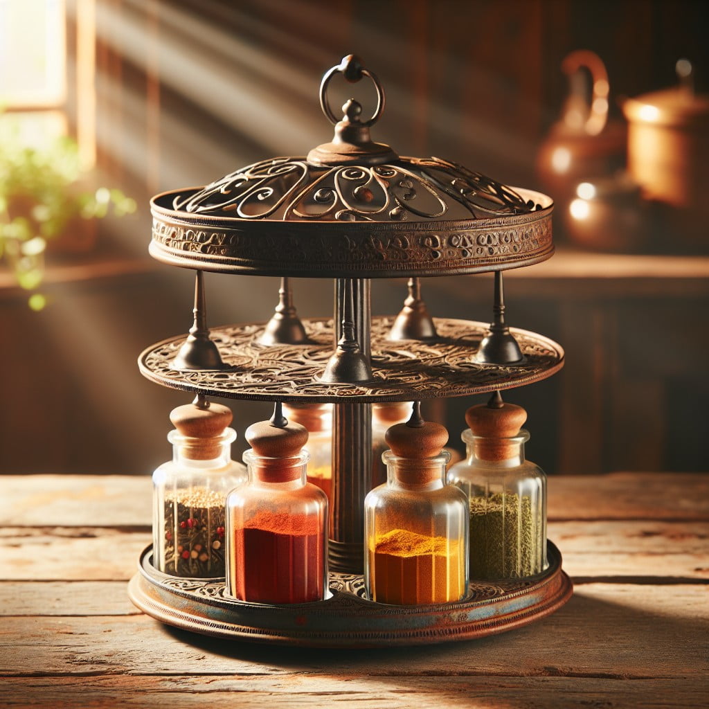 rusted iron spice carousel