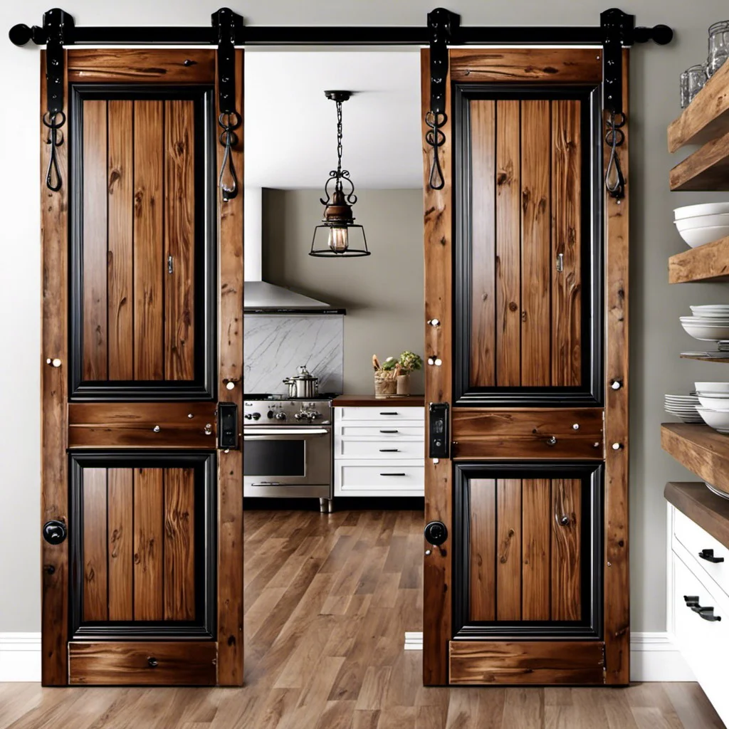 rustic style swinging pantry doors
