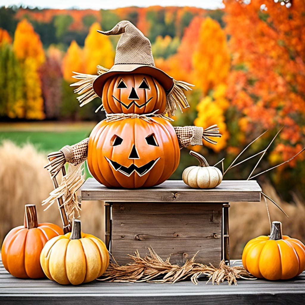 scarecrow pumpkin stand