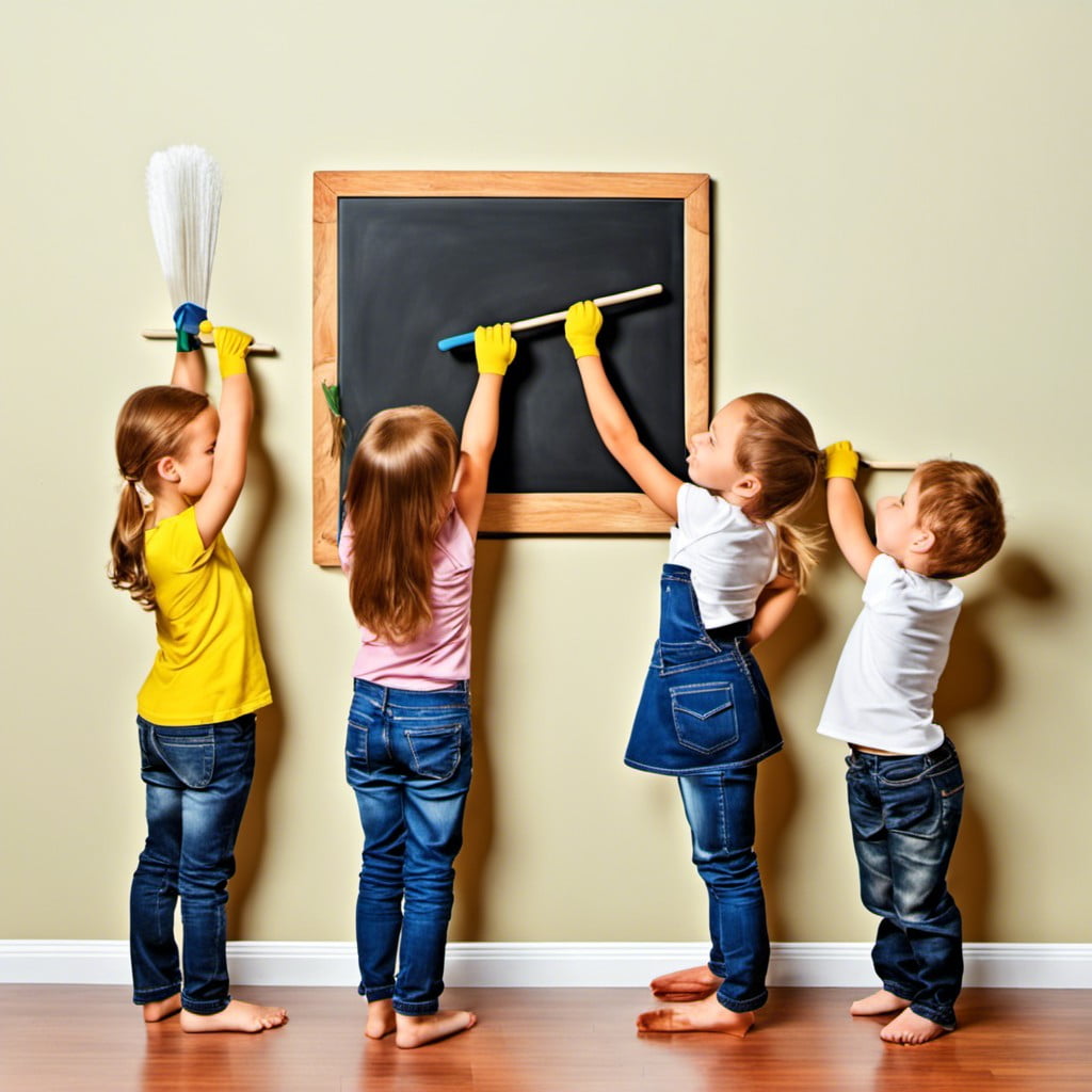 separate chalkboard chore charts for multiple kids