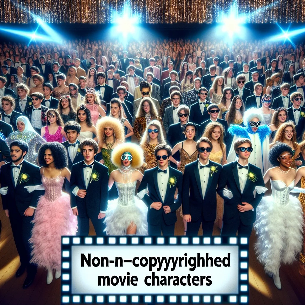 showcase a costume parade of famous movie characters