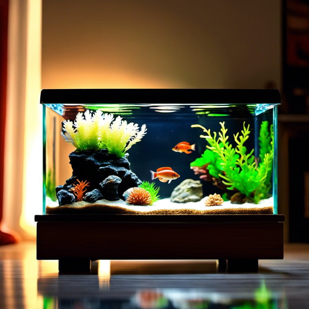 showcase a miniature aquarium