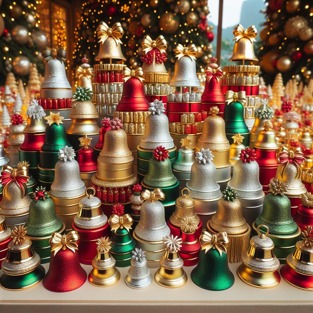 stacked jingle bell place card holders