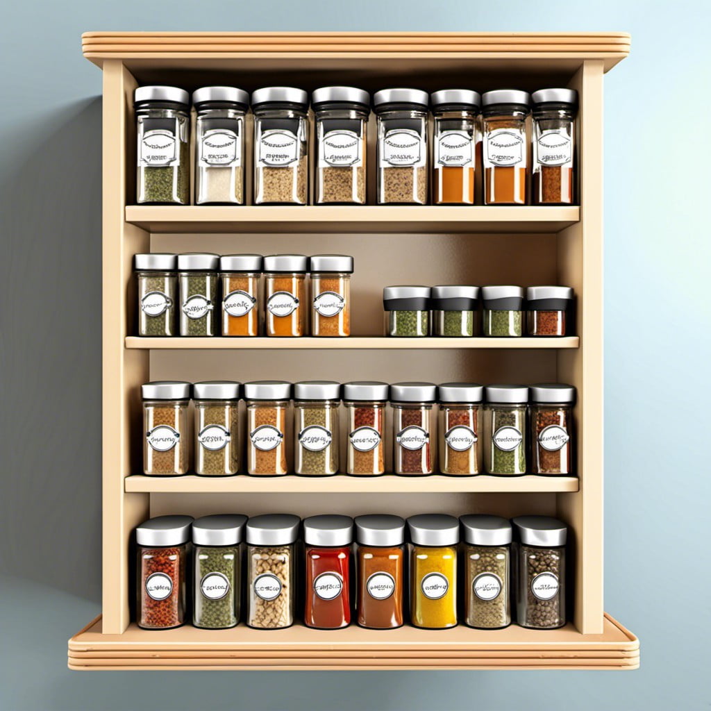 standard dimensions of spice rack cabinets