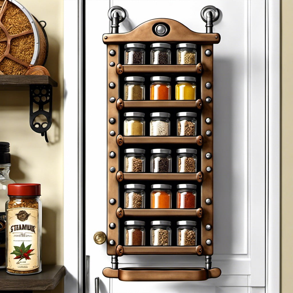 steampunk spice rack