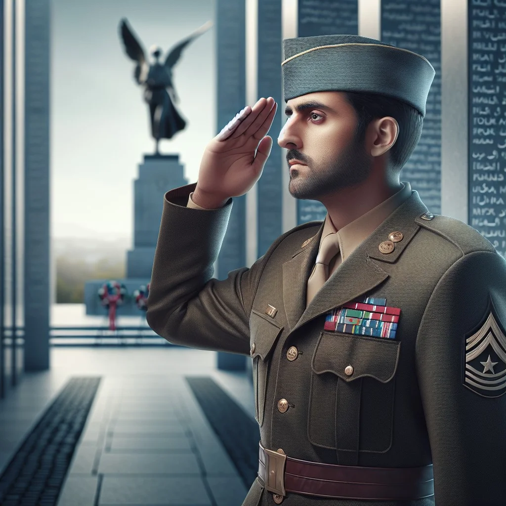 step by step guide to draw a veteran salute