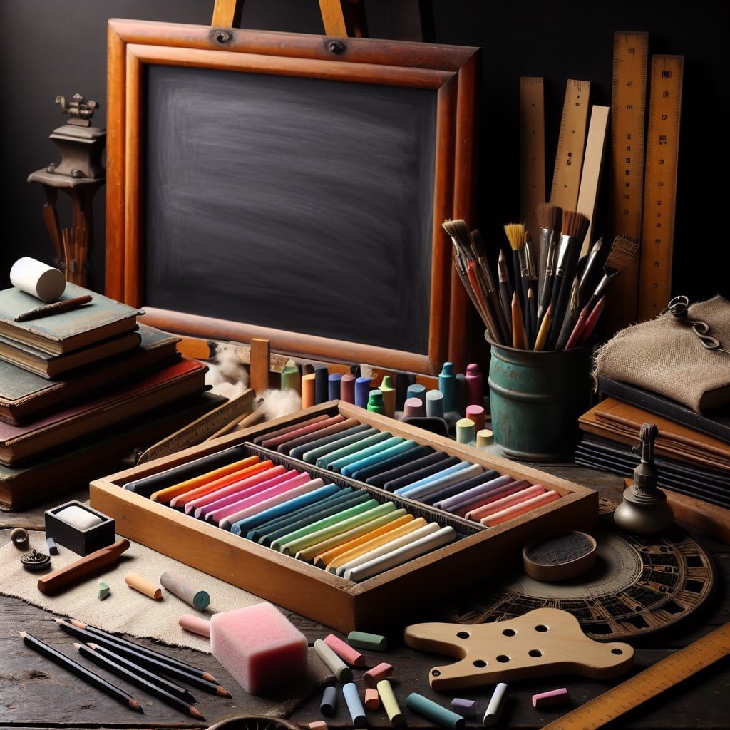 supplies needed to write perfect letters on a chalkboard