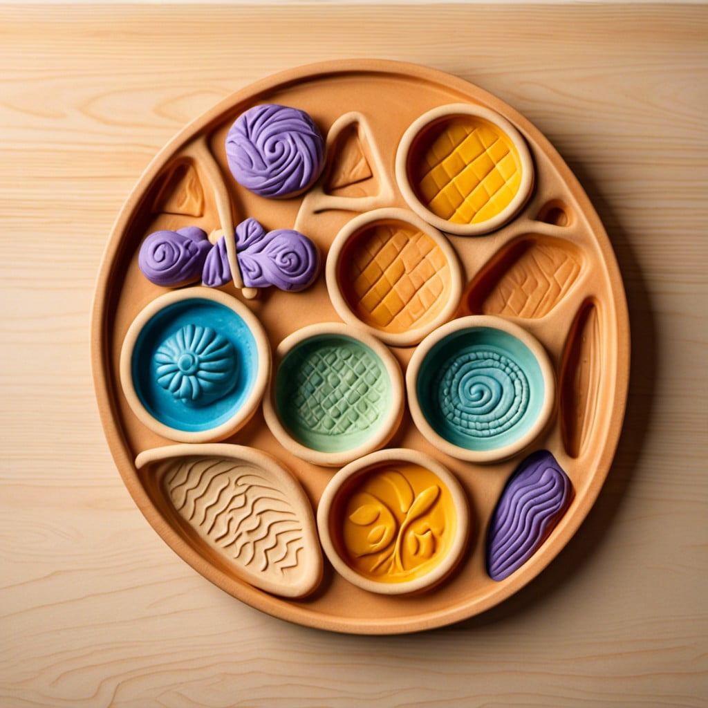 textured play dough tray