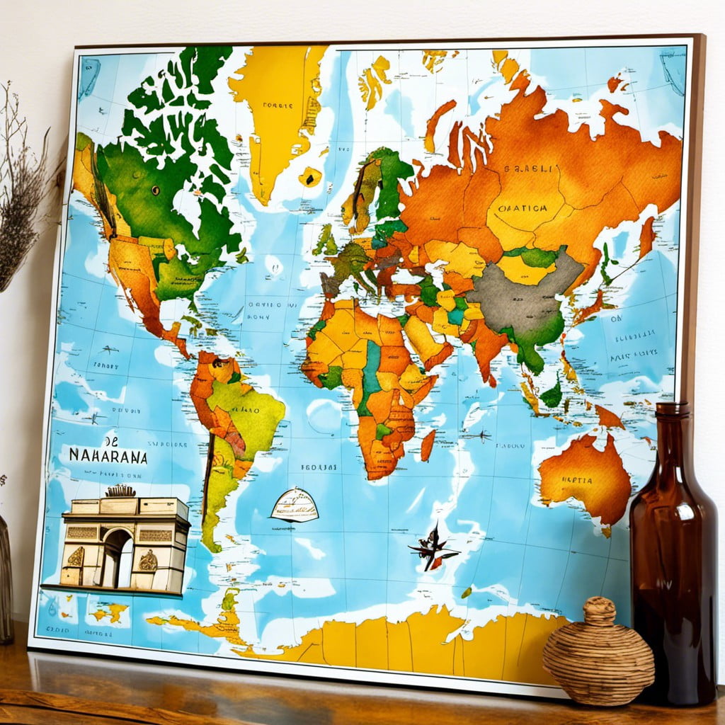 travel map with photos
