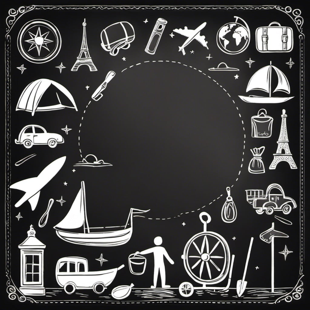 travel themed chalkboard chore chart