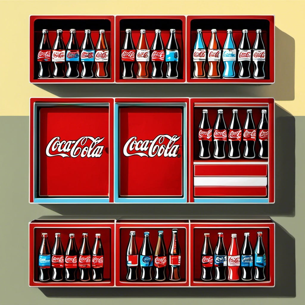 trendsetting coca cola pop art wall shelves