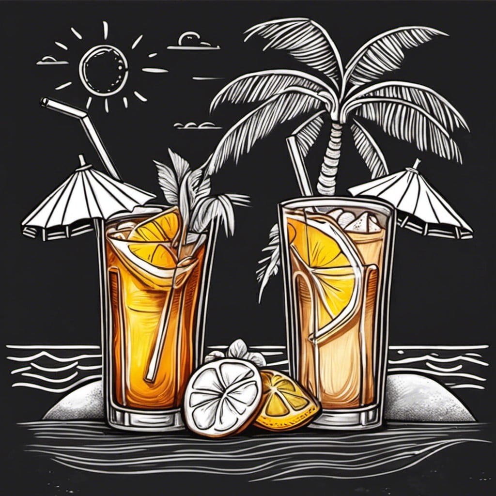 tropical drink doodle