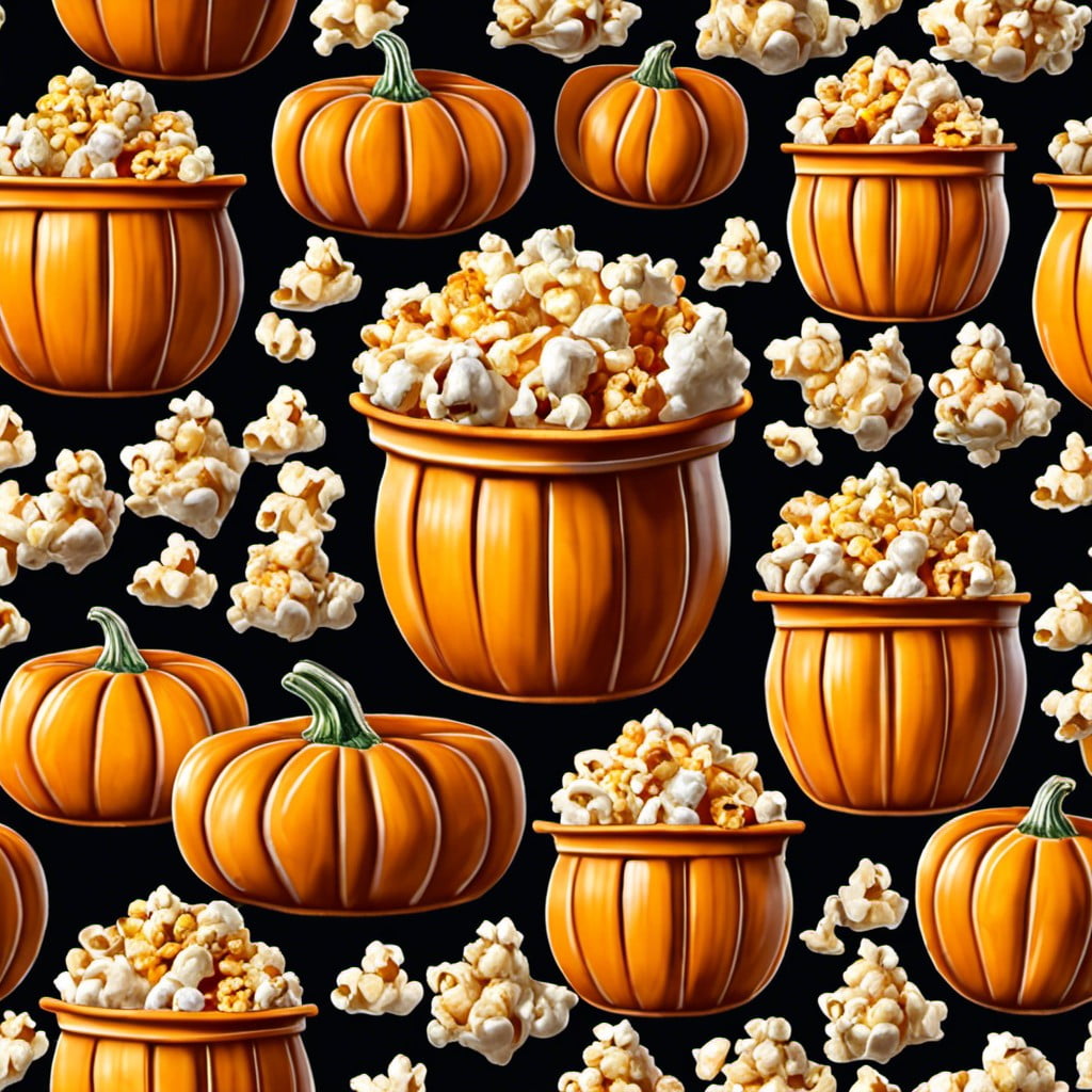 tub of popcorn inspired pumpkin design