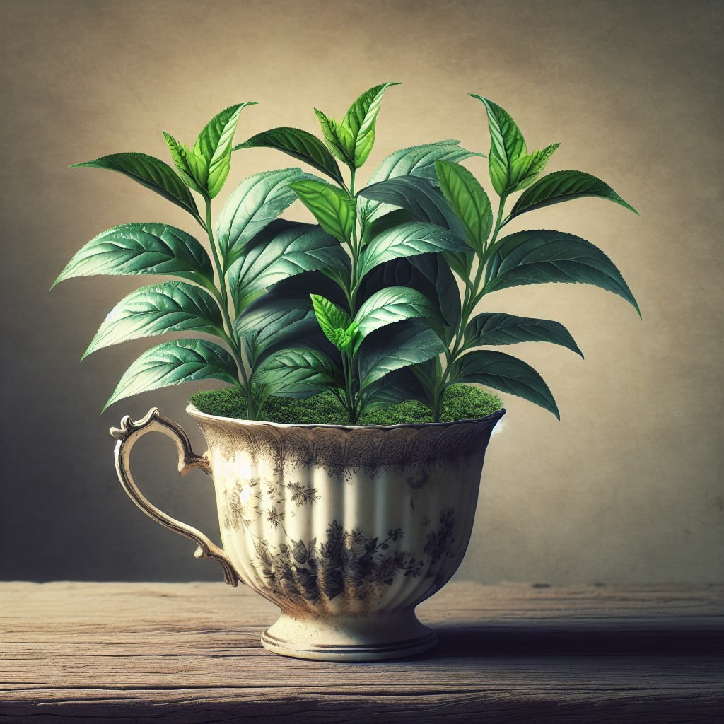 turn vintage tea cup into a planter