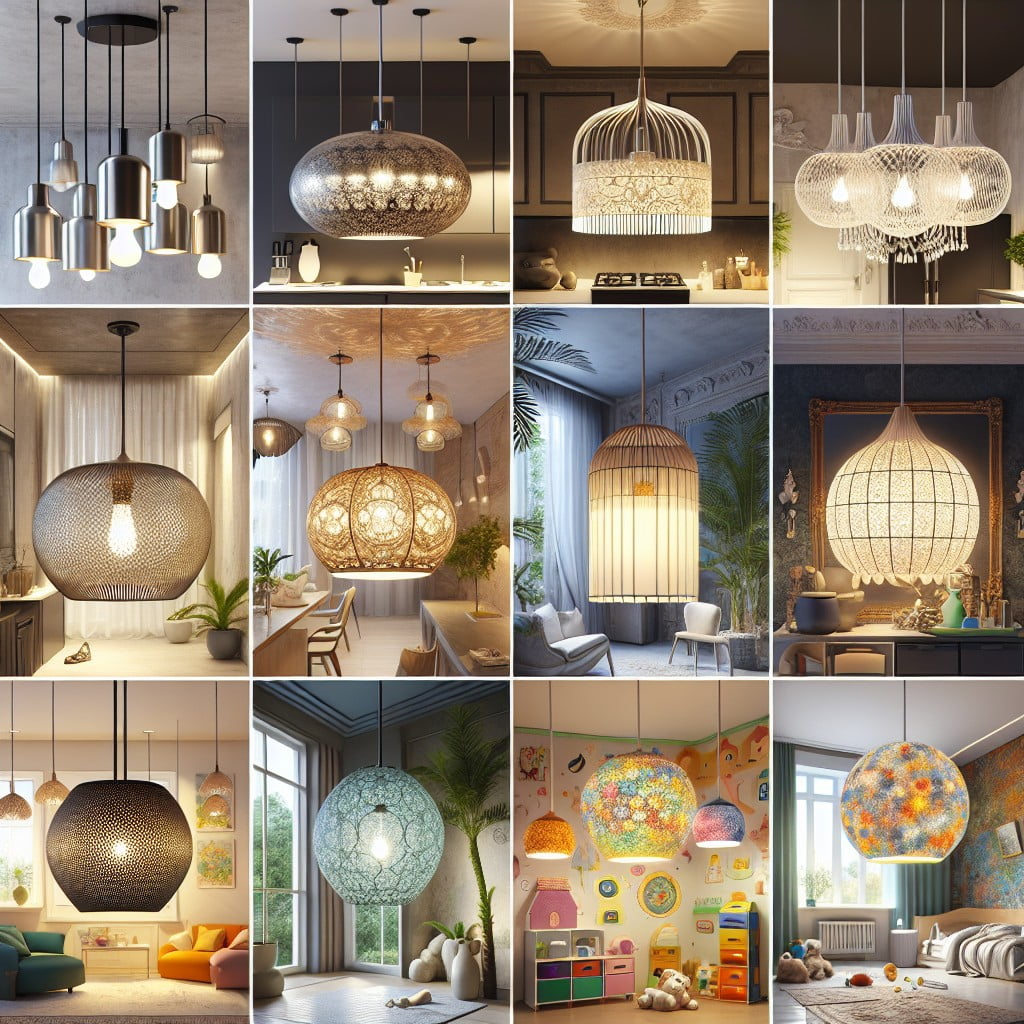 types of pendant lights suitable for different rooms