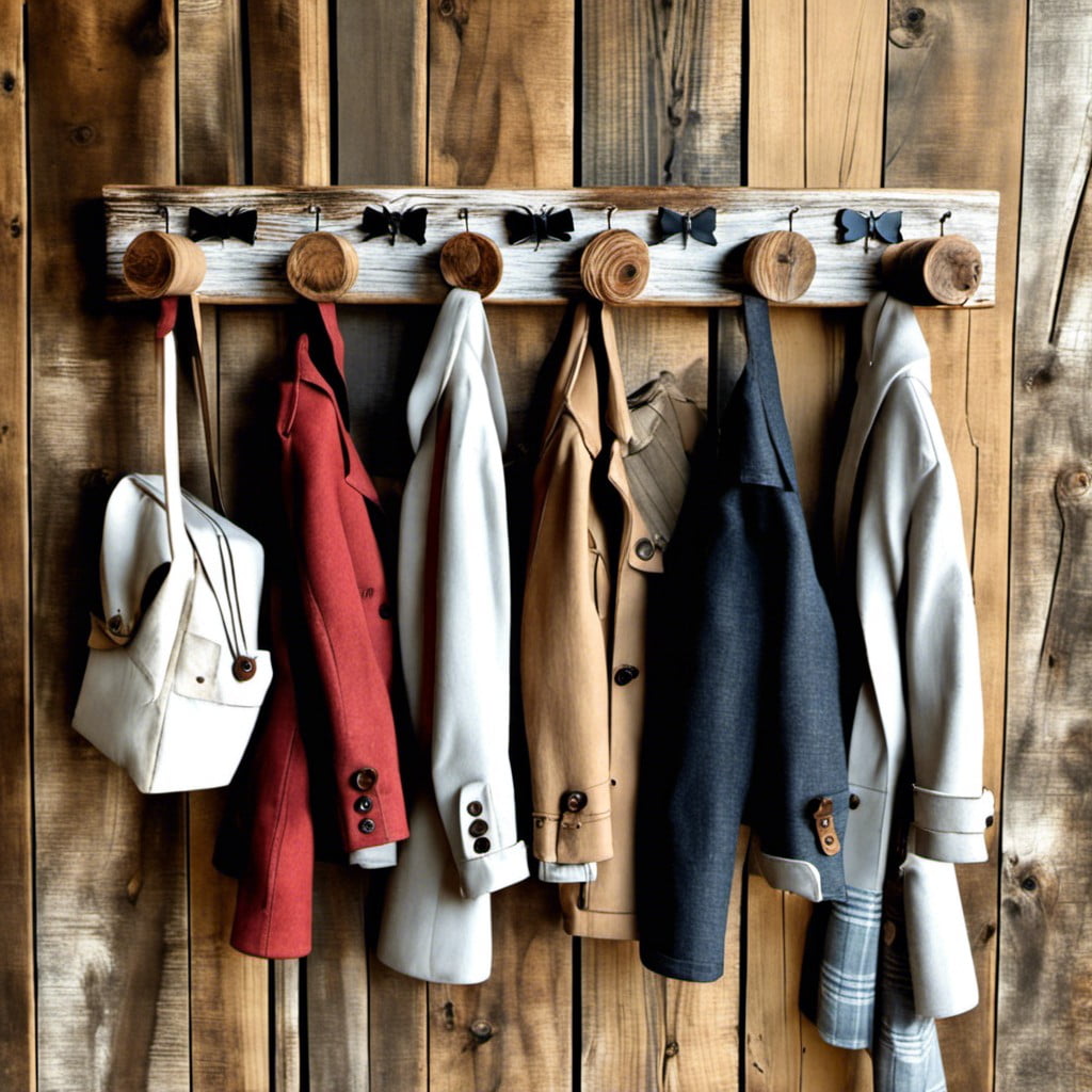 upcycling old wood into farmhouse coat hangers