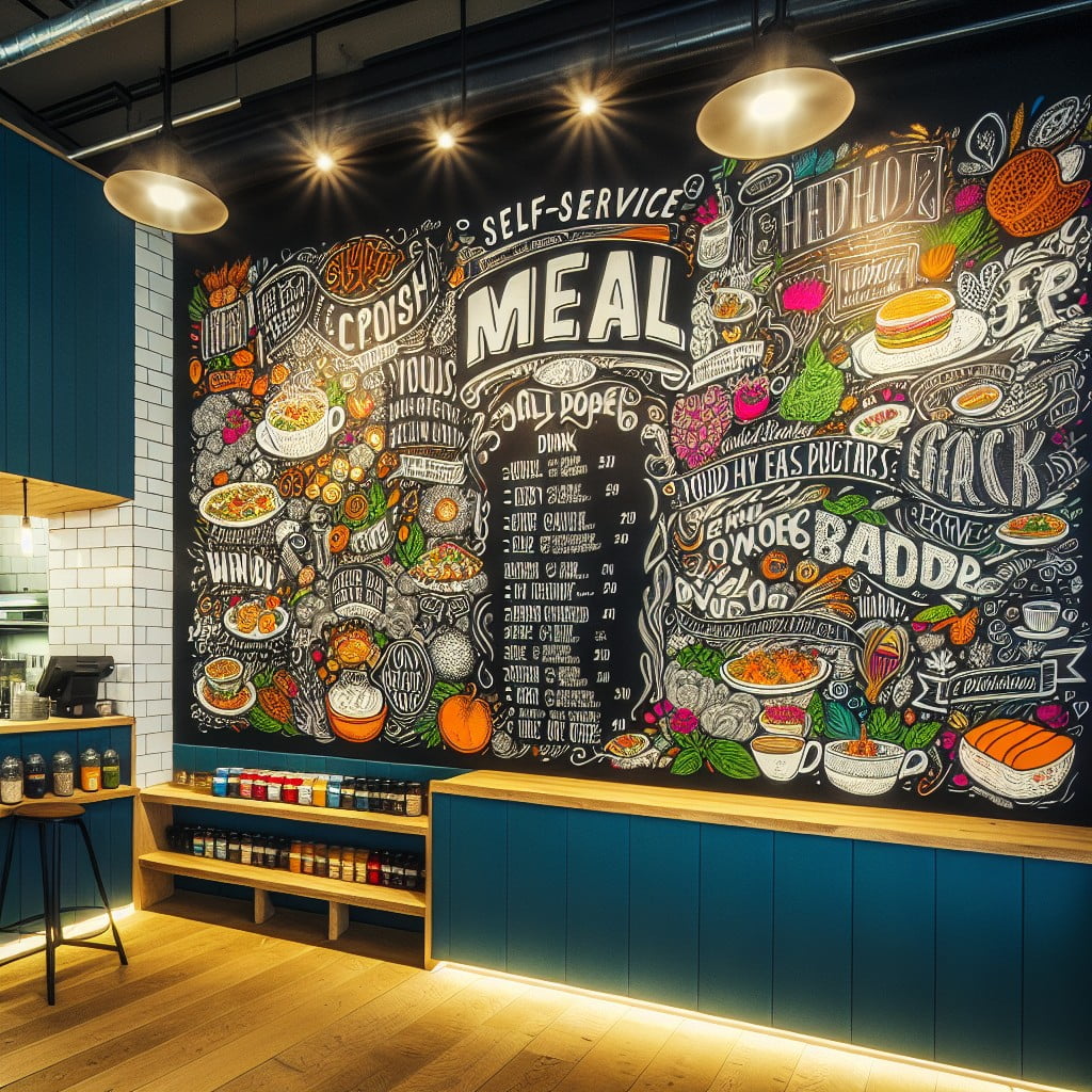 use a chalkboard as a self service menu