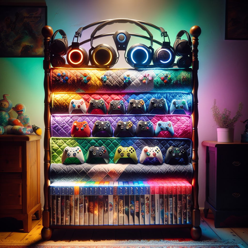 video games and gaming accessories holder