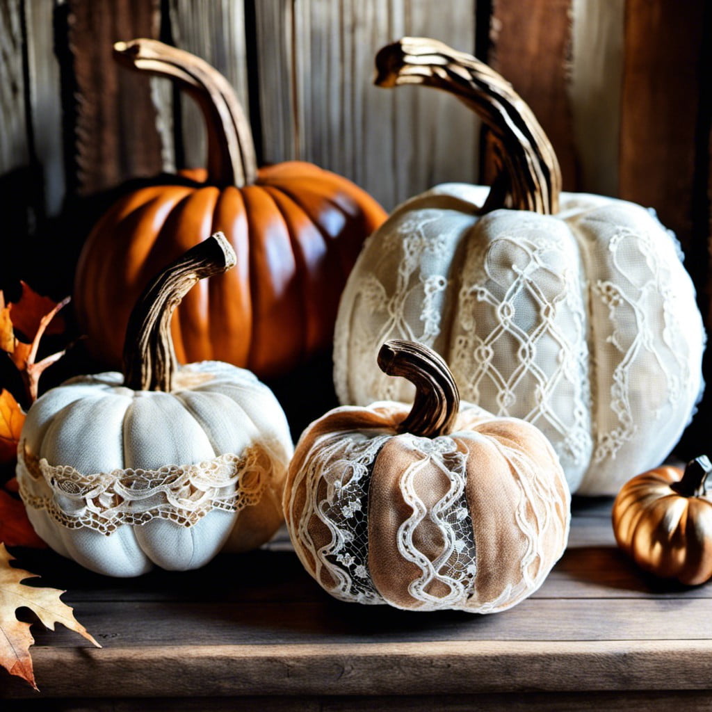 vintage lace pumpkin covers