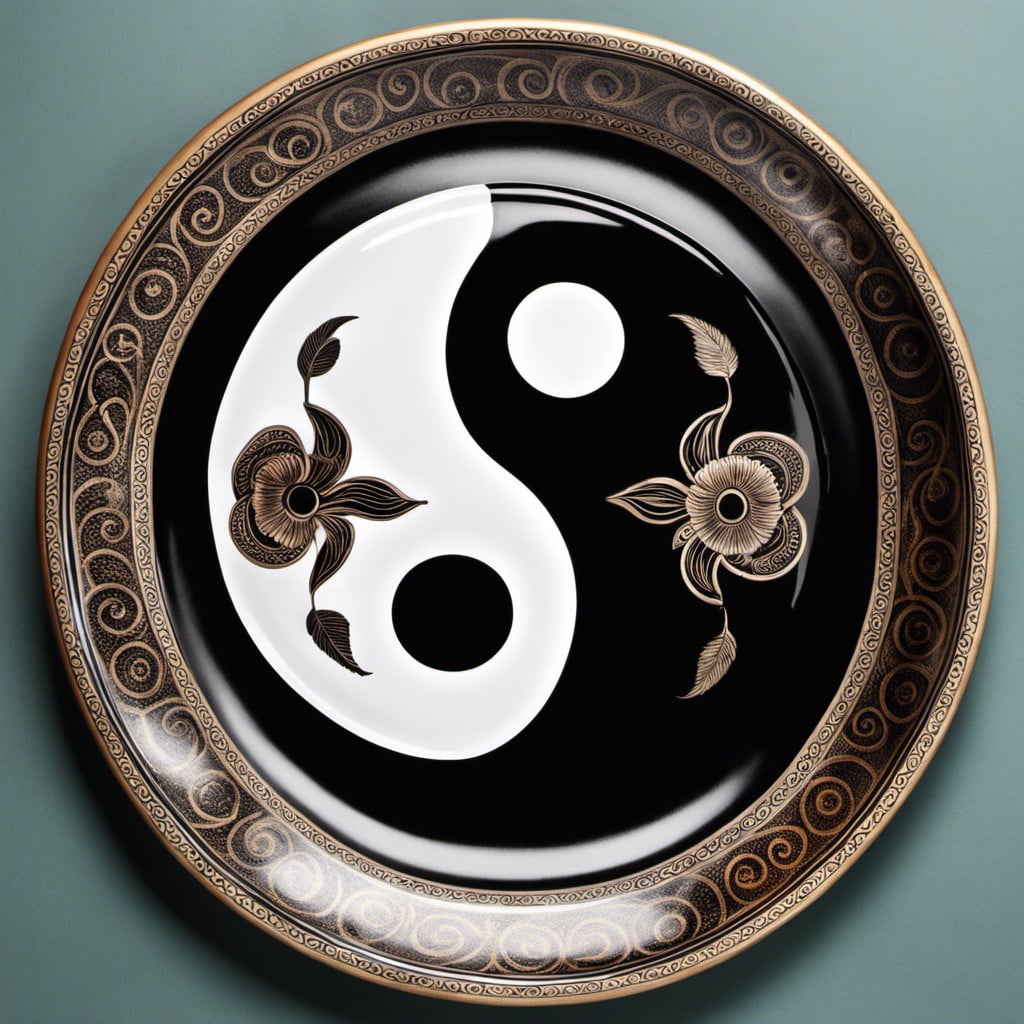 yin yang decorative tray