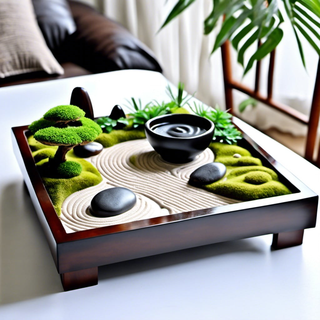 zen garden coffee table ornament