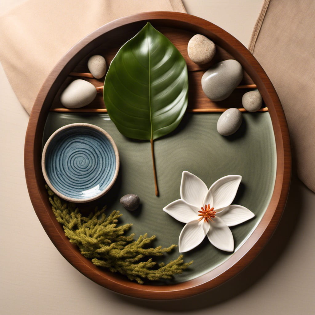 zen inspired tray