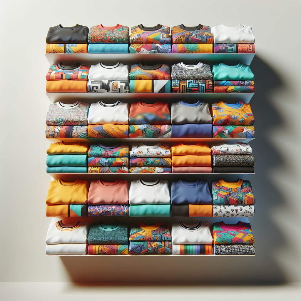 18 floating shelf display for t shirts