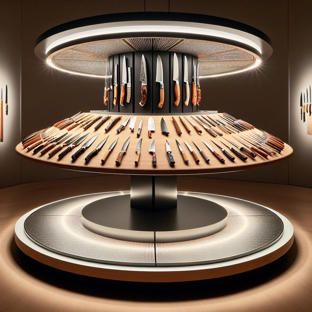 21 interactive rotating stand