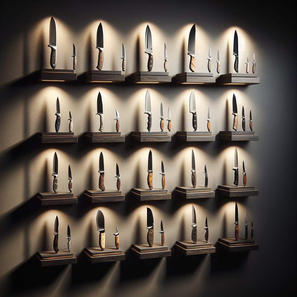 23 illuminated floating shelves display